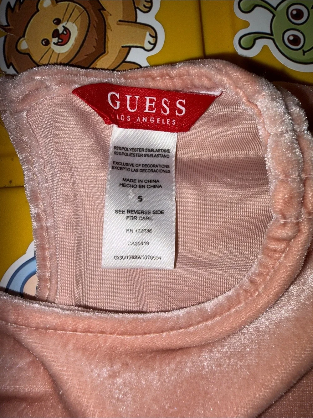 GUESS Pink Velvet Smocked Waist Party Dress